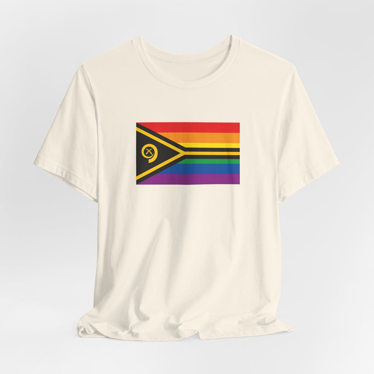 Vanuatu Rainbow Pride Flag T-shirt, Several Color Options