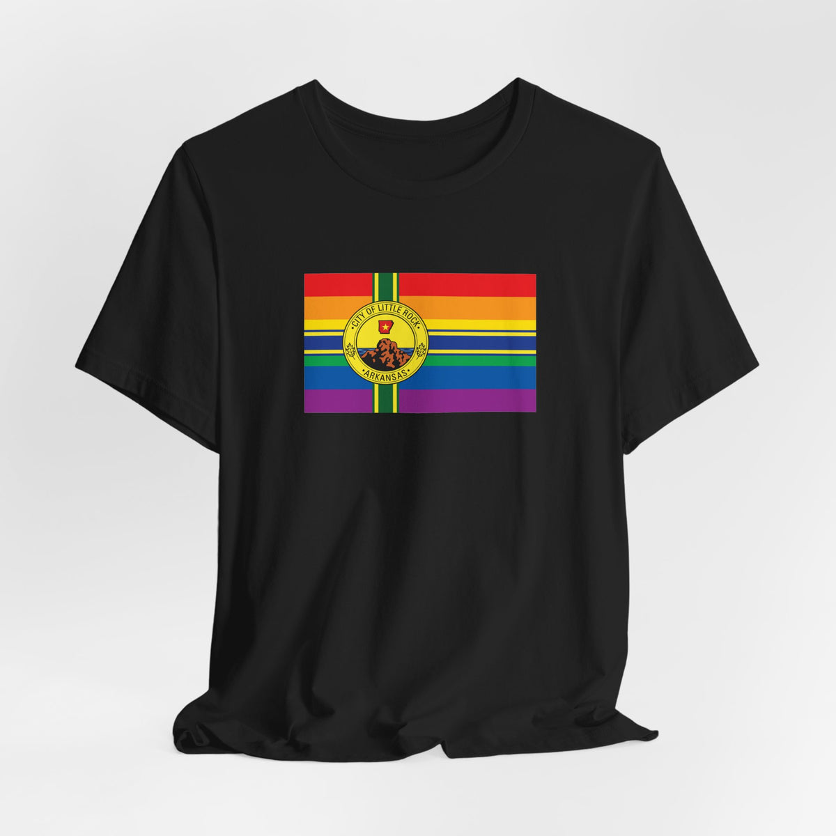 Little Rock, Arkansas Rainbow Pride Flag T-shirt, Several Color Options