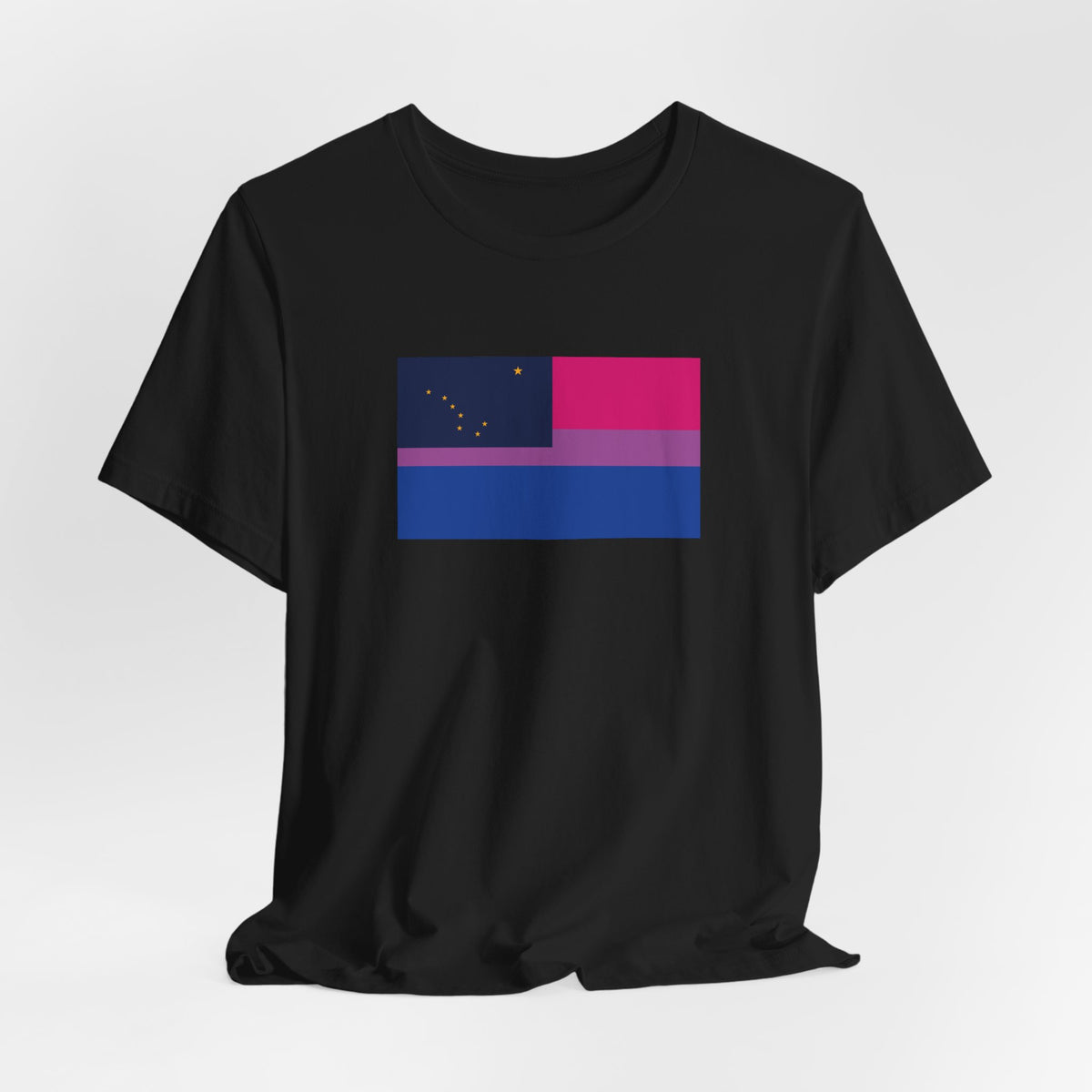 Alaska Bisexual Pride Flag T-shirt, Several Color Options