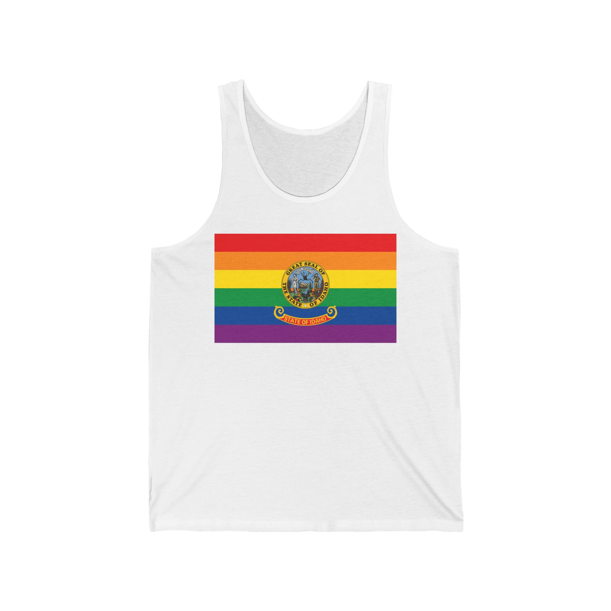 Idaho Rainbow Pride Flag Jersey Tank