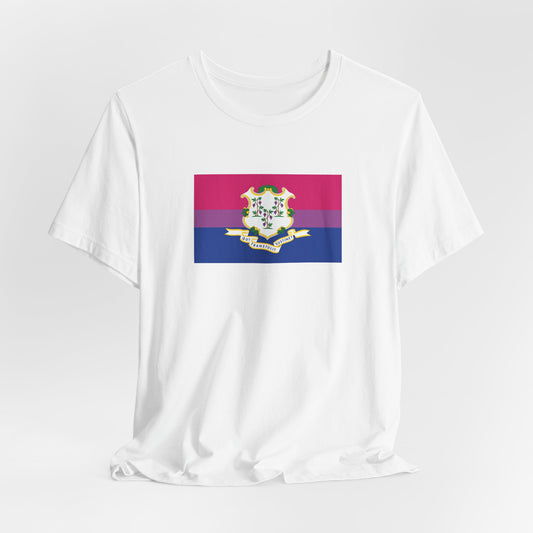 Connecticut Bisexual Pride Flag T-shirt, Several Color Options