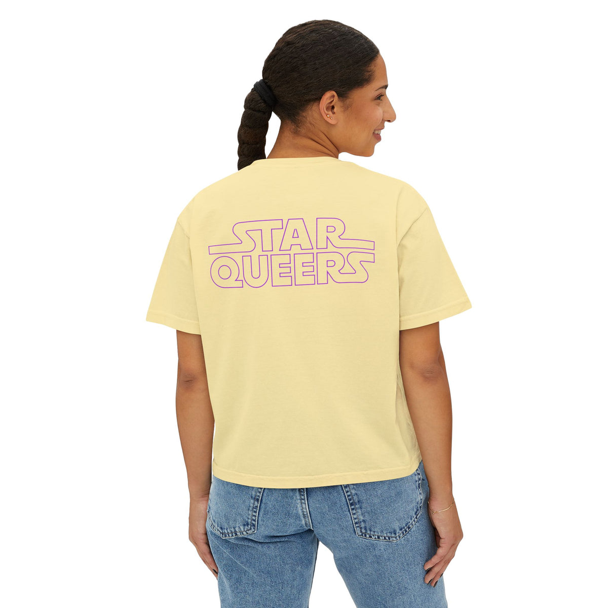 Star Queers Women's Boxy Tee - Retro Graphic T-Shirt