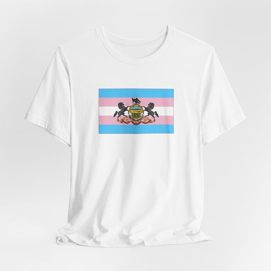 Pennsylvania Transgender Pride Flag T-shirt, Several Color Options