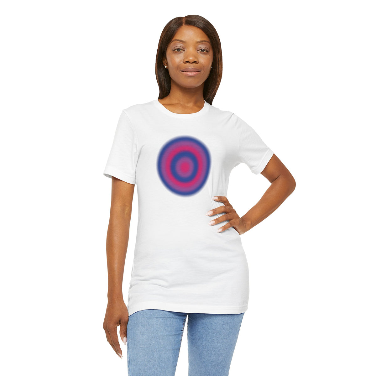 Bisexual Pride Gradient Orb T-Shirt — Bi Pride Flag Short Sleeve Tee