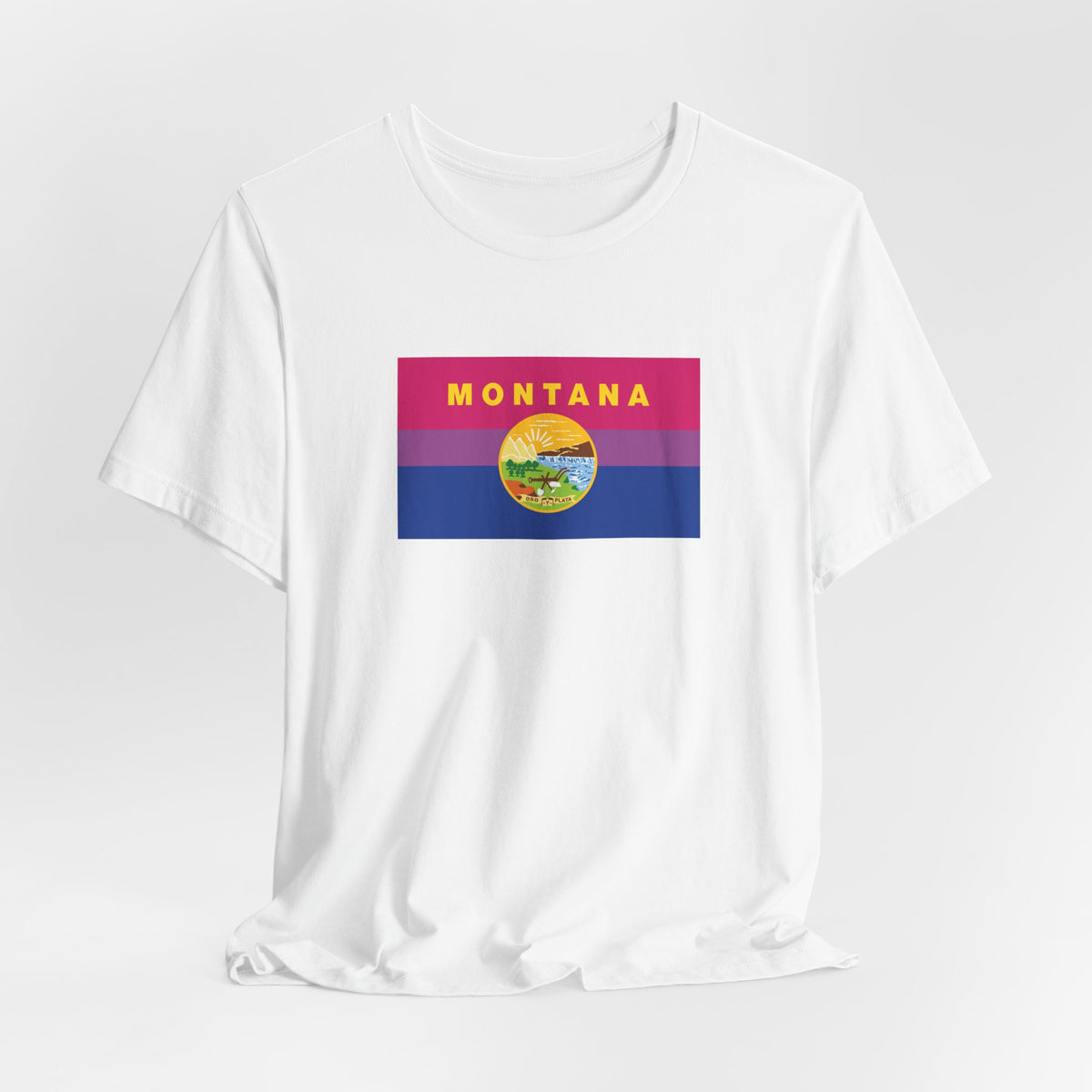 Montana Bisexual Pride Flag T-shirt, Several Color Options