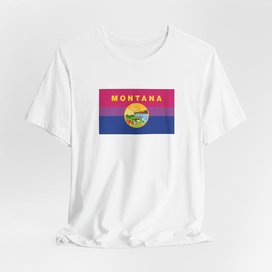 Montana Bisexual Pride Flag T-shirt, Several Color Options