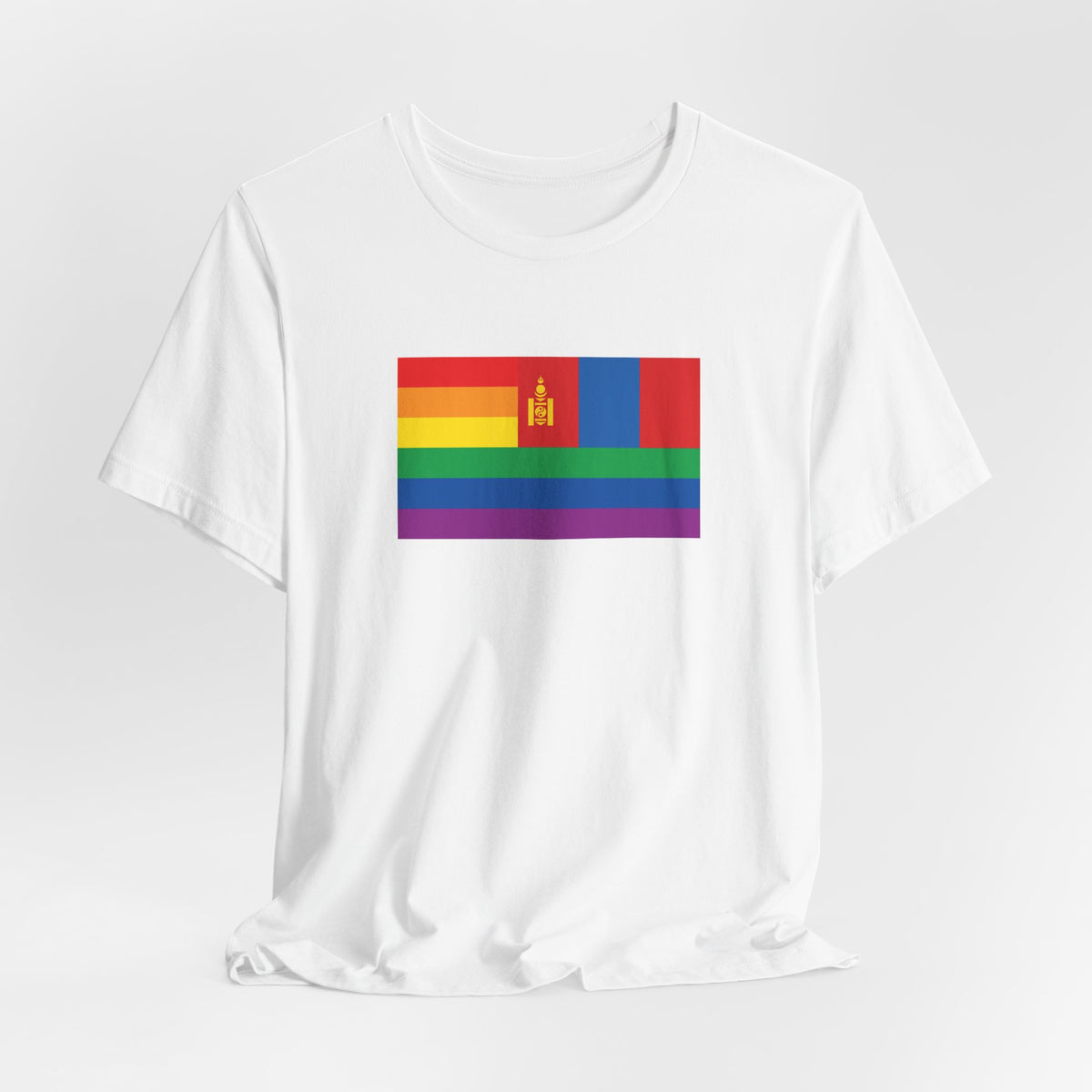Mongolia Rainbow Pride Flag T-shirt, Several Color Options