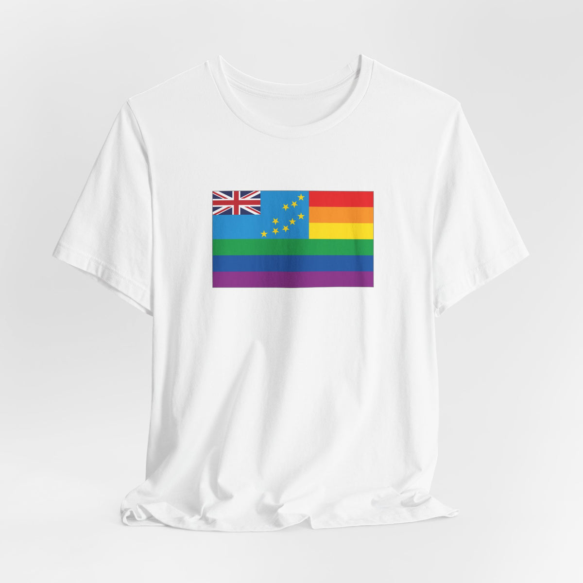 Tuvalu Rainbow Pride Flag T-shirt, Several Color Options