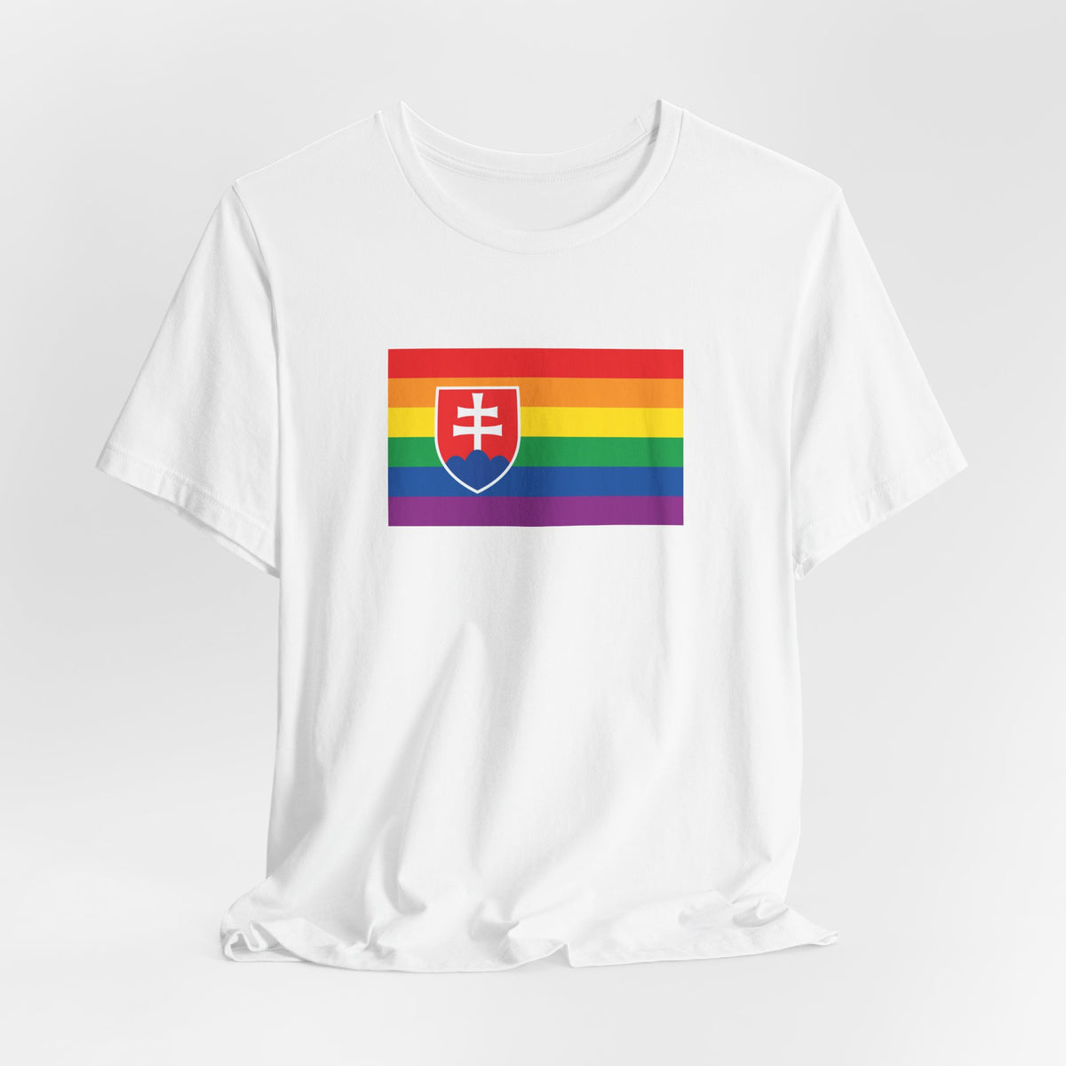 Slovakia Rainbow Pride Flag T-shirt, Several Color Options