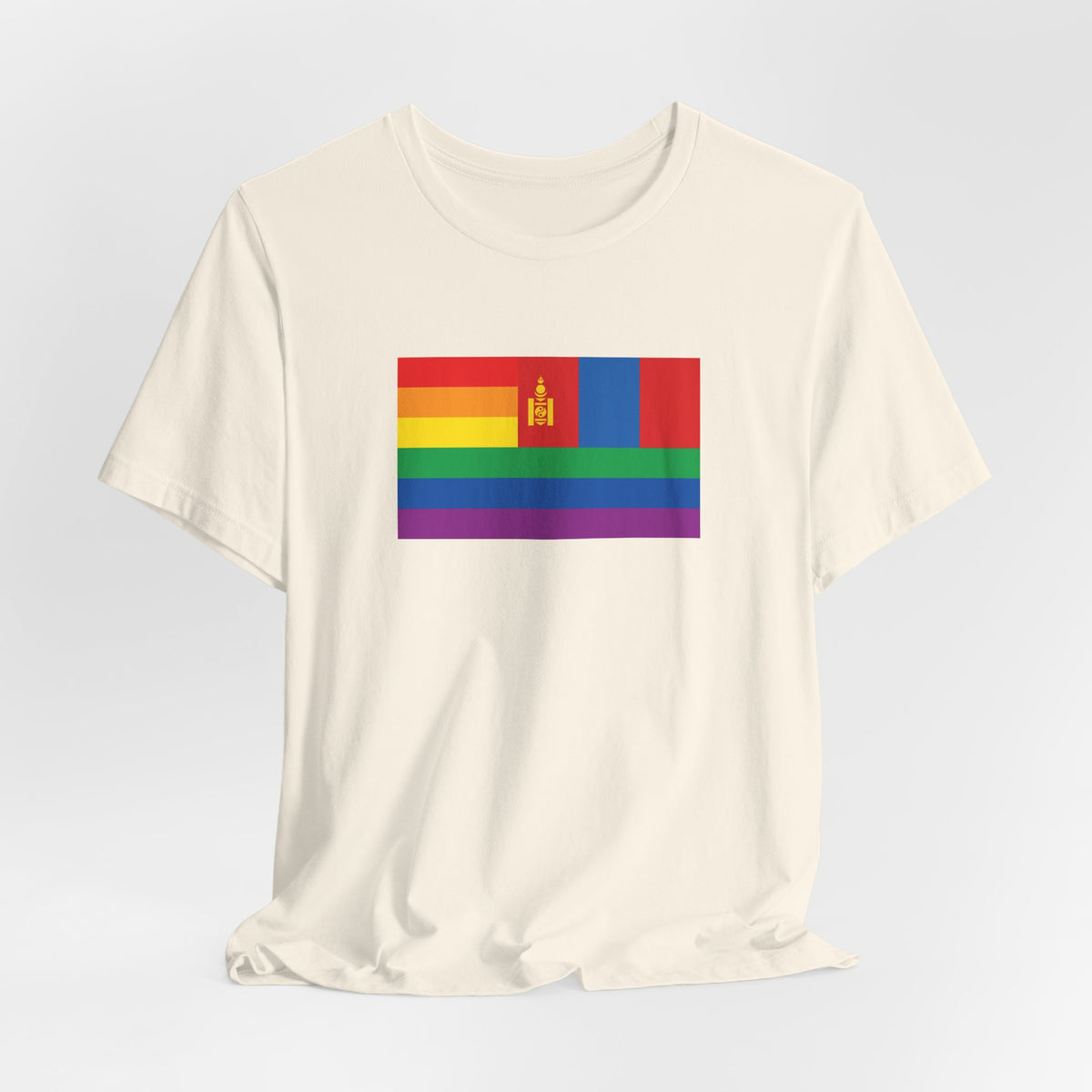 Mongolia Rainbow Pride Flag T-shirt, Several Color Options