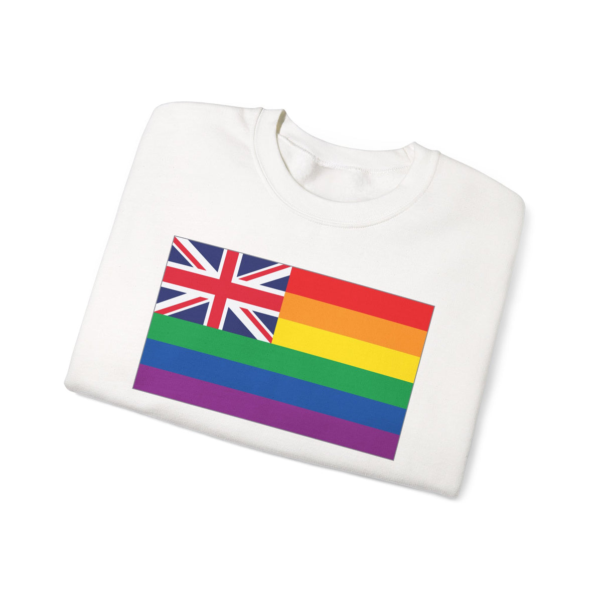 Hawai'i Rainbow Pride Flag Unisex Crewneck Sweatshirt, White, Black or Light Pink