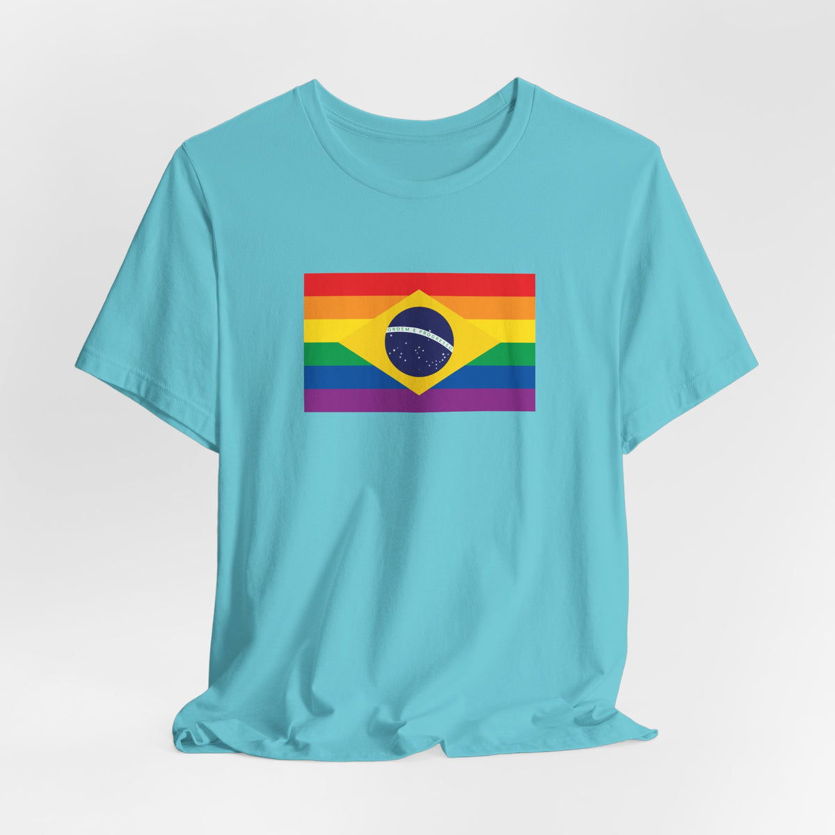Brazil Rainbow Pride Flag T-shirt, Several Color Options