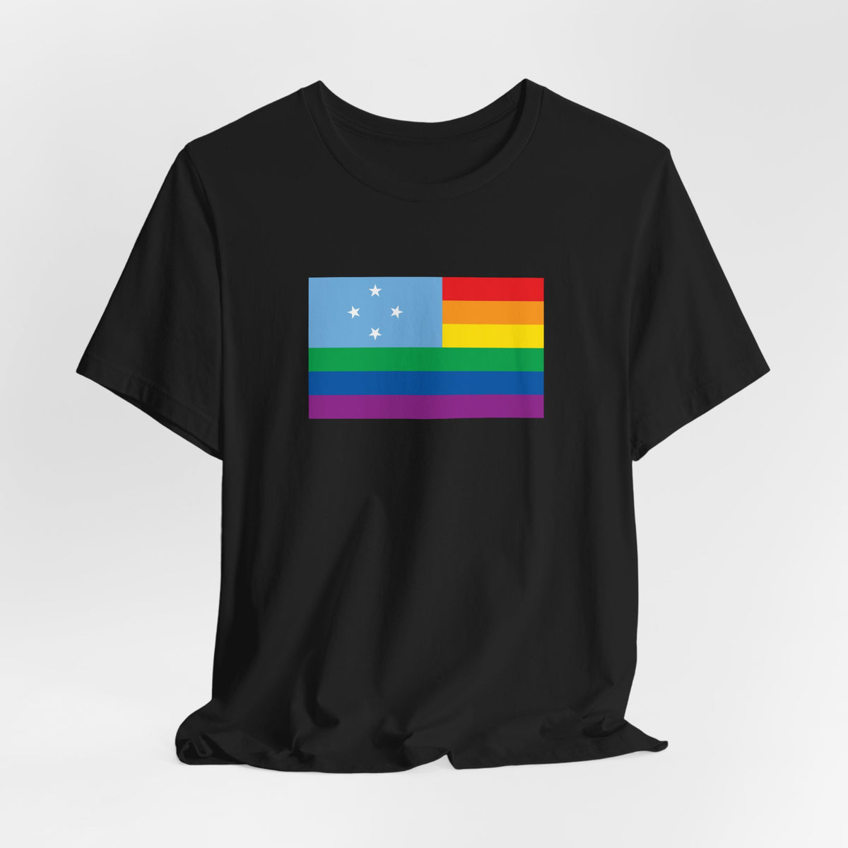 Micronesia Rainbow Pride Flag T-shirt, Several Color Options