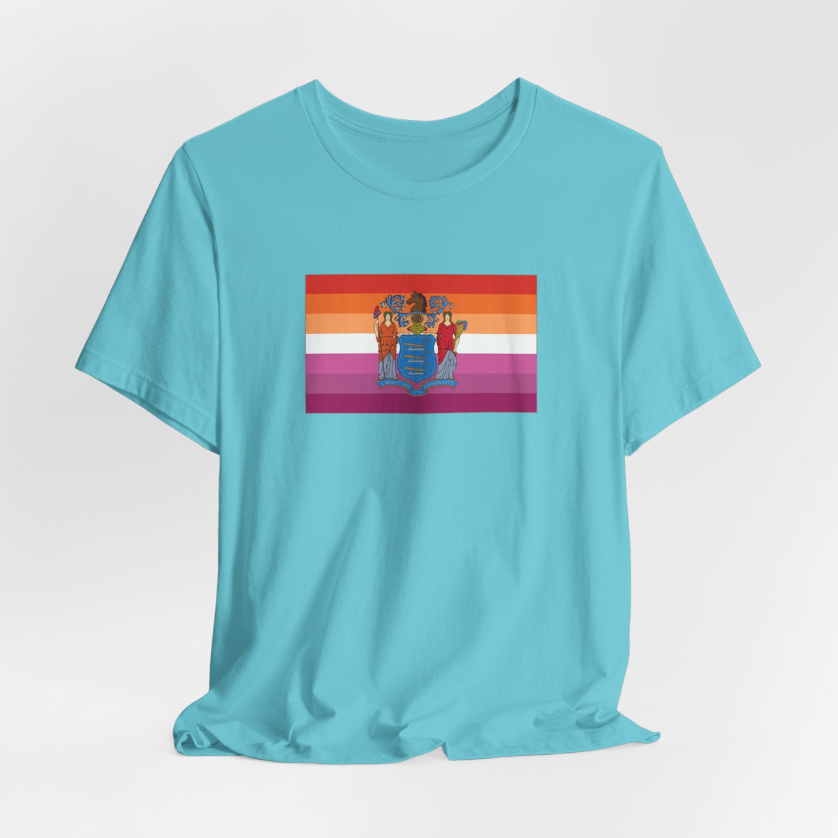 New Jersey Lesbian Pride Flag T-shirt, Several Color Options