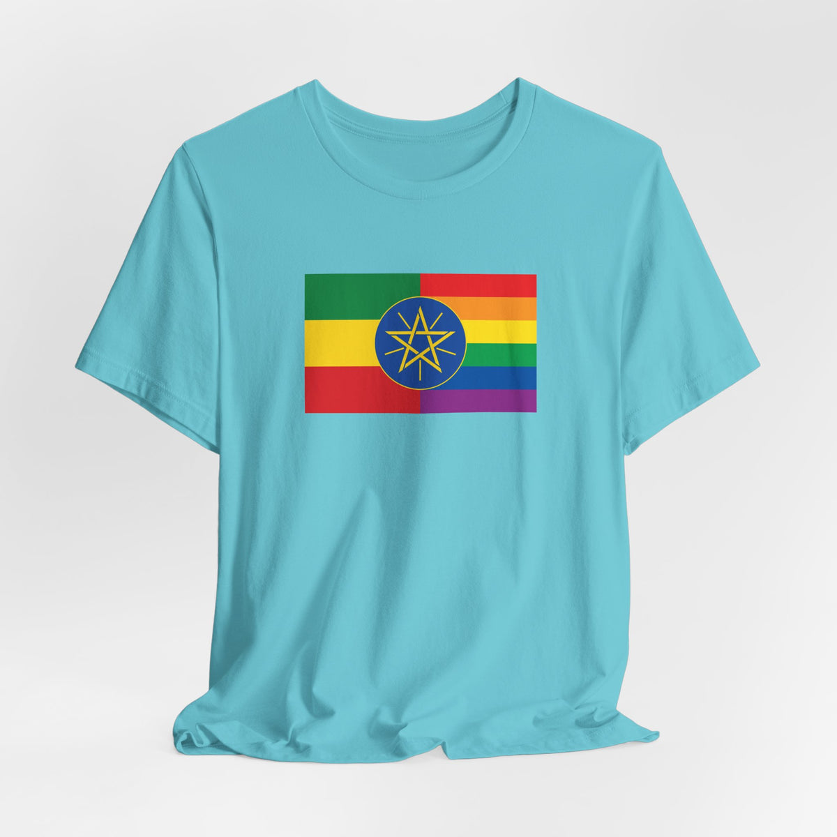Ethiopia Rainbow Pride Flag T-shirt, Several Color Options