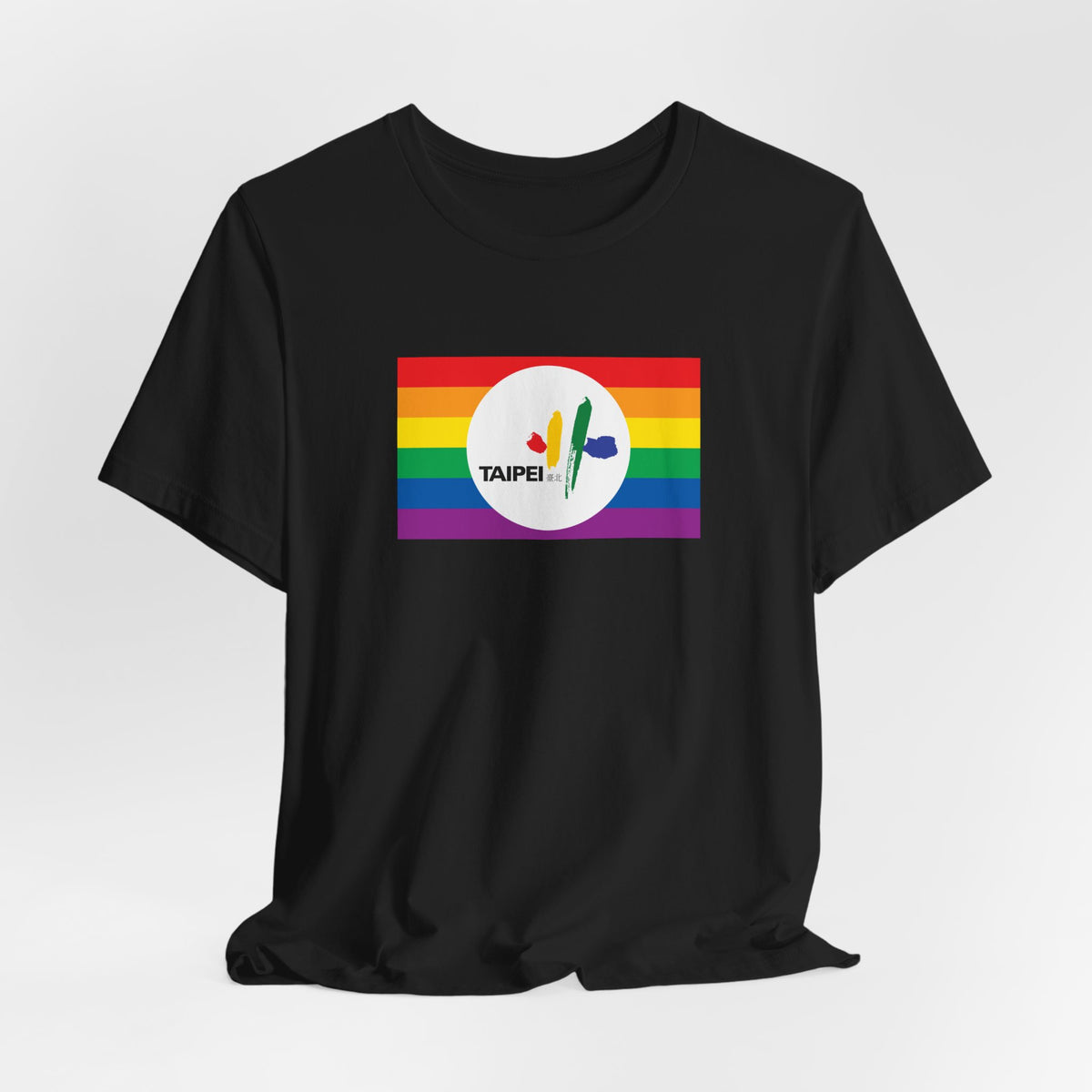 Taipei, Taiwan Rainbow Pride Flag T-shirt, Several Color Options
