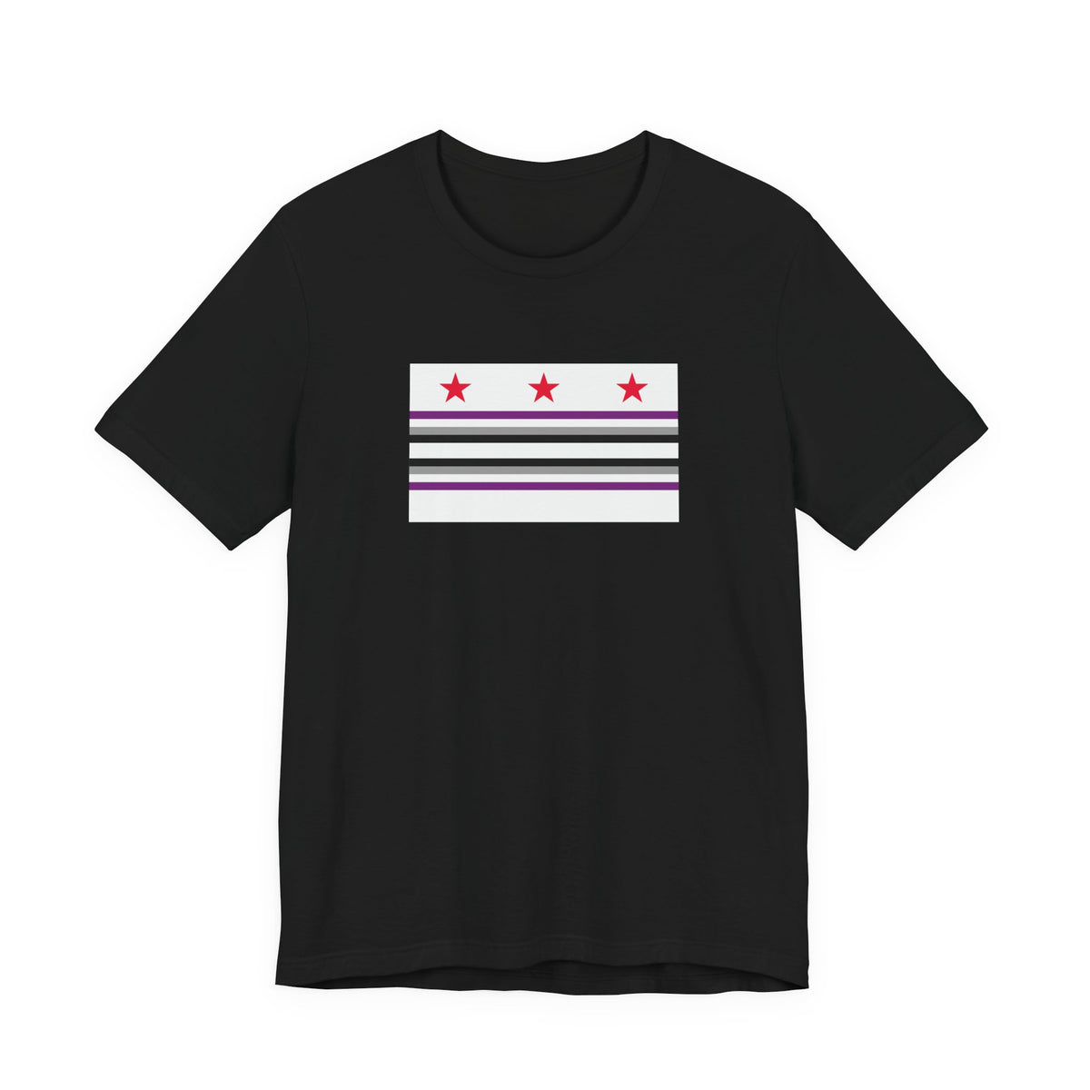 Washington, D.C. Asexual Pride Flag T-shirt, Several Color Options