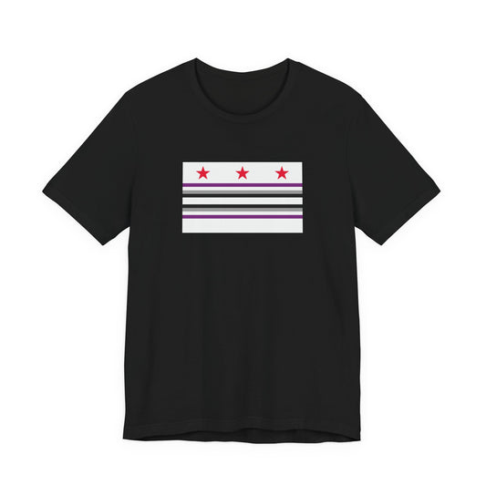 Washington, D.C. Asexual Pride Flag T-shirt, Several Color Options