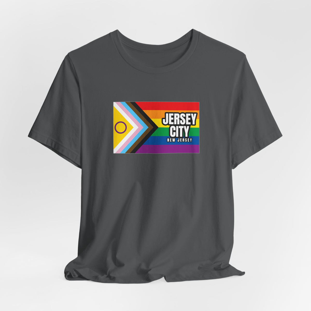 Jersey City, New Jersey Rainbowland Exclusive Pride Flag T-shirt, Several Color Options