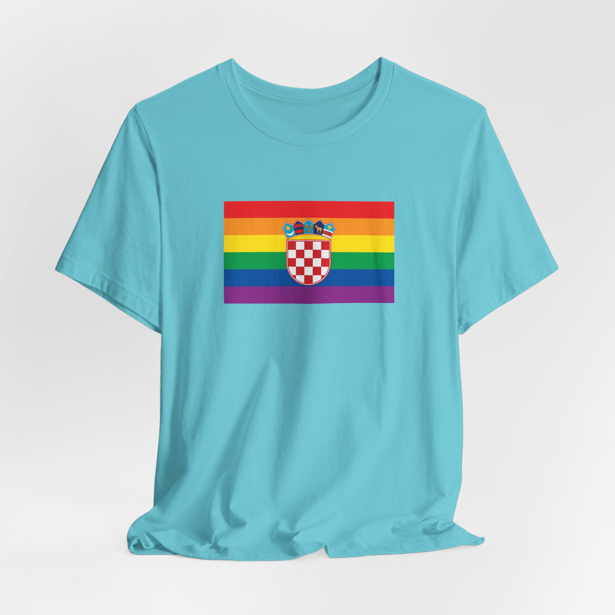 Croatia Rainbow Pride Flag T-shirt, Several Color Options