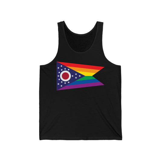Ohio Rainbow Pride Flag Jersey Tank