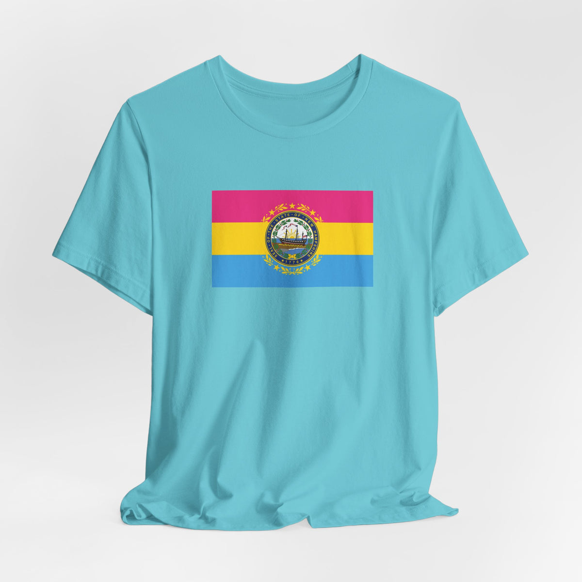 New Hampshire Pansexual Pride Flag T-shirt, Several Color Options