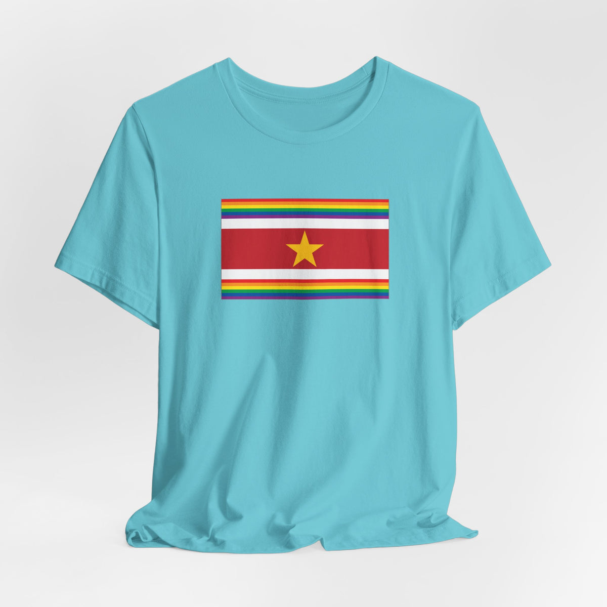 Suriname Rainbow Pride Flag T-shirt, Several Color Options