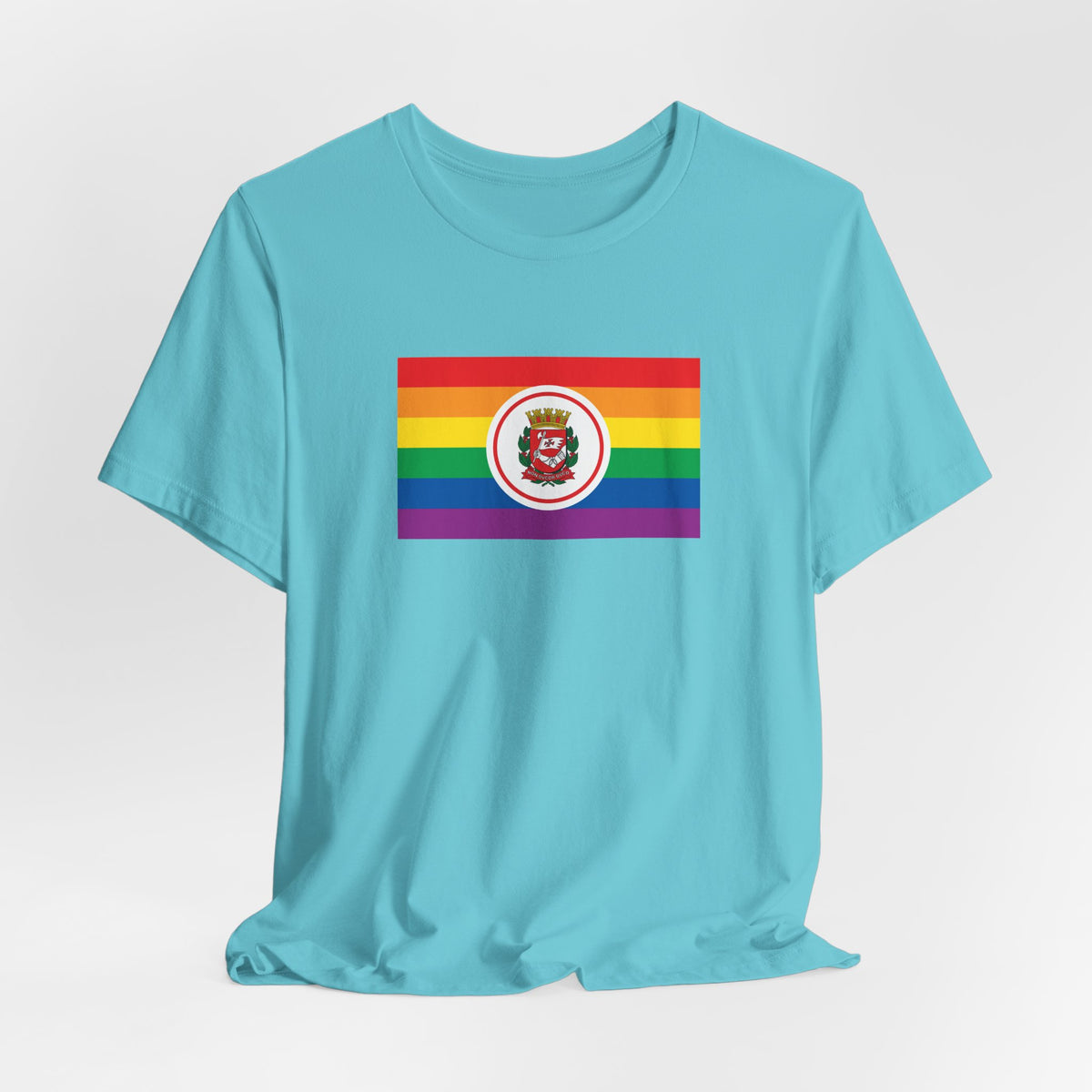São Paulo, Brazil Rainbow Pride Flag T-shirt, Several Color Options