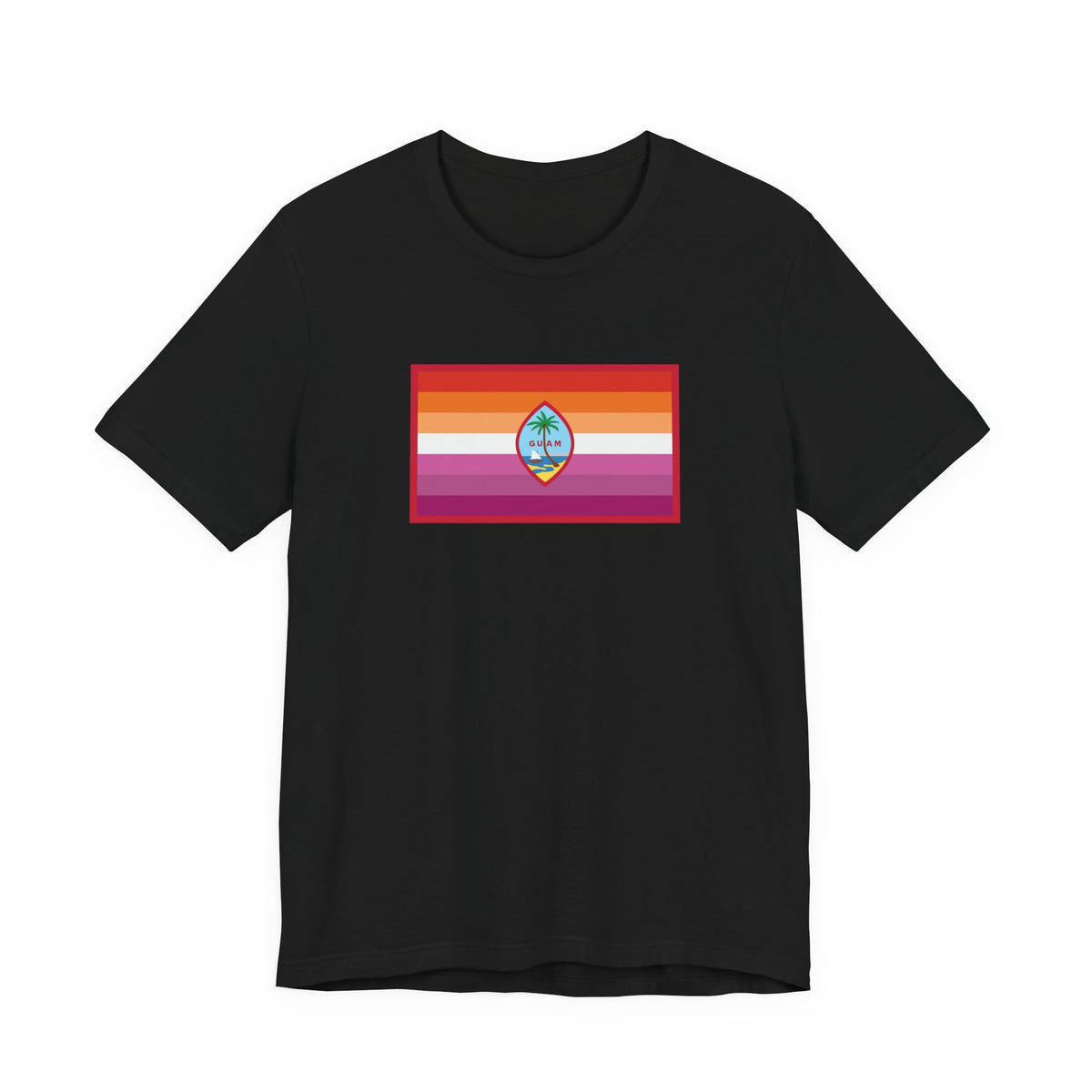 Guam Lesbian Pride Flag T-shirt, Several Color Options