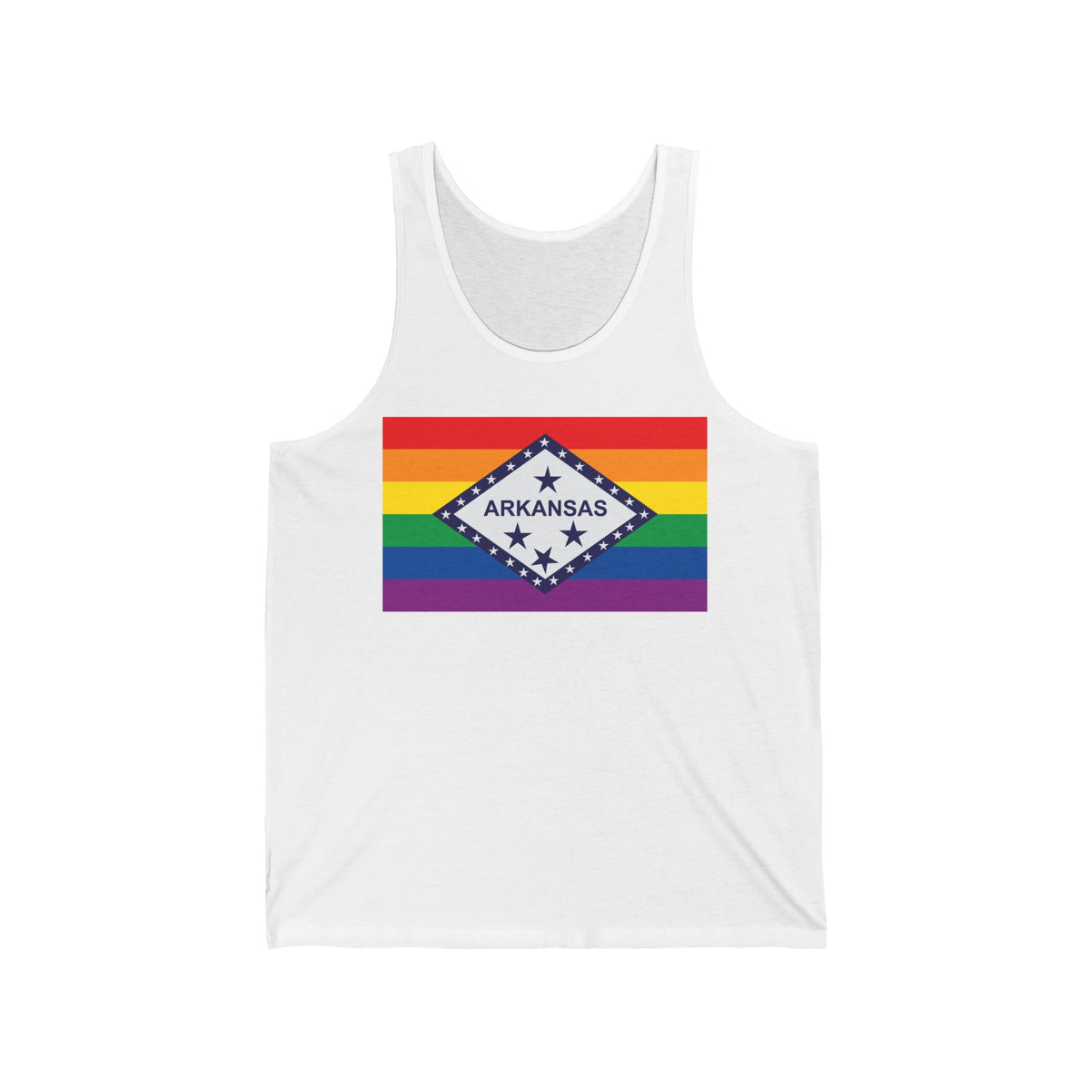 Arkansas Rainbow Pride Flag Jersey Tank