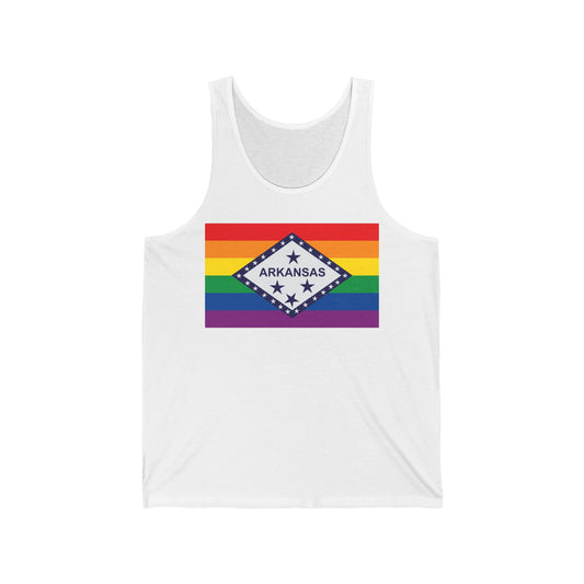 Arkansas Rainbow Pride Flag Jersey Tank