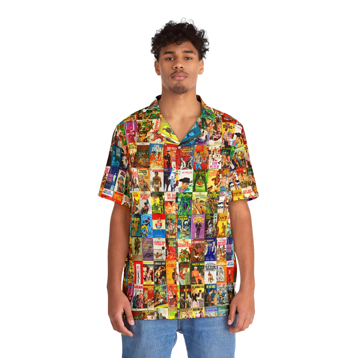 Mid-Century Gay Pulp Fiction Hawaiian Style Shirt