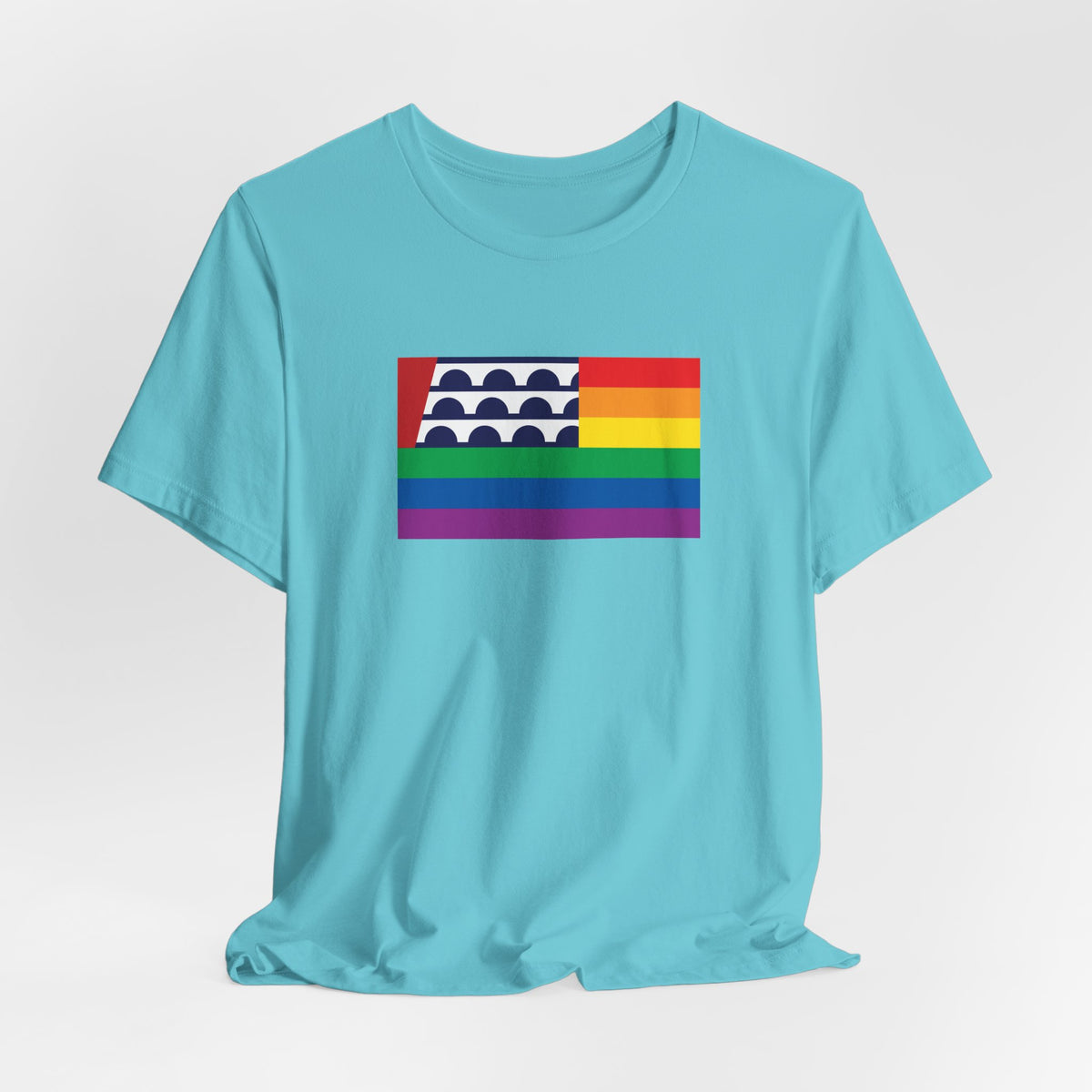 Des Moines, Iowa Rainbow Pride Flag T-shirt, Several Color Options