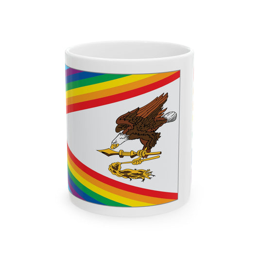 American Samoa Rainbow Pride Flag "UNITED" Ceramic Mug