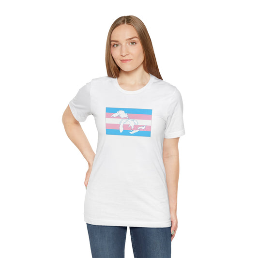Great Lakes Region Transgender Pride Flag T-shirt, Several Color Options