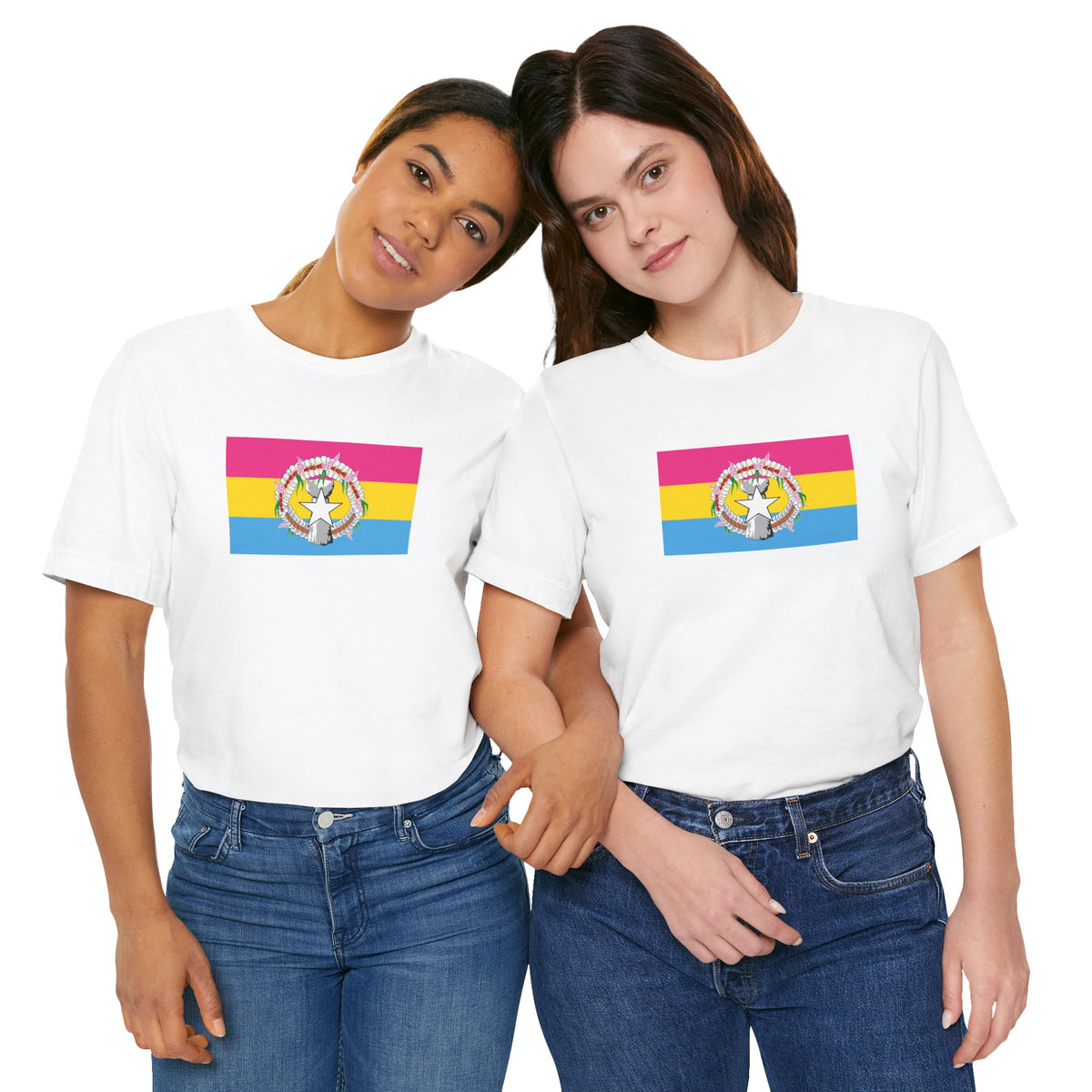 Northern Mariana Islands Pansexual Pride Flag T-shirt, Several Color Options