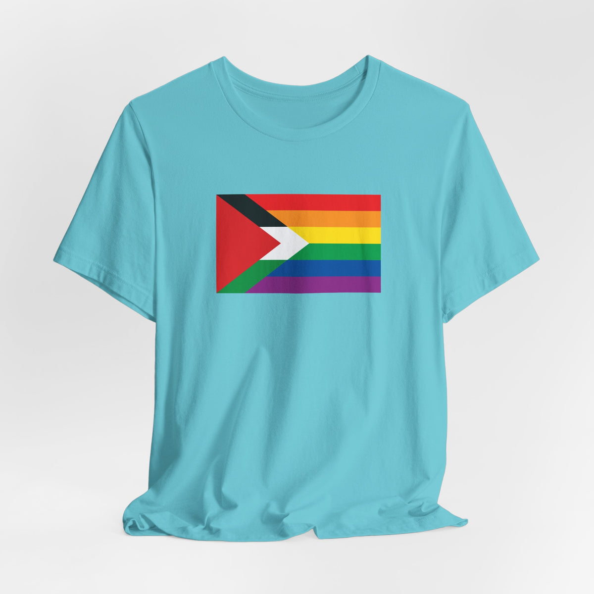 Palestine Rainbow Pride Flag T-shirt, Several Color Options