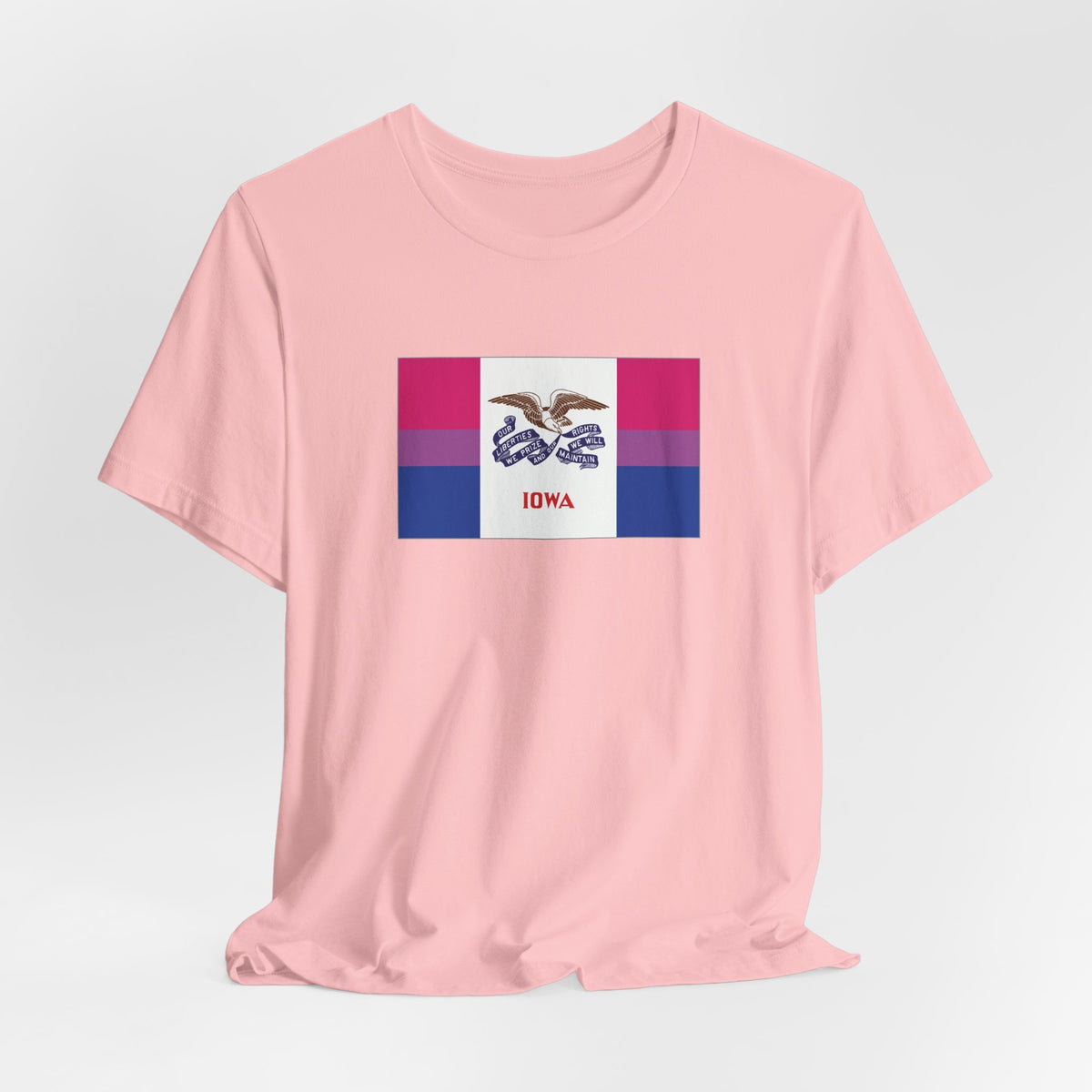 Iowa Bisexual Pride Flag T-shirt, Several Color Options