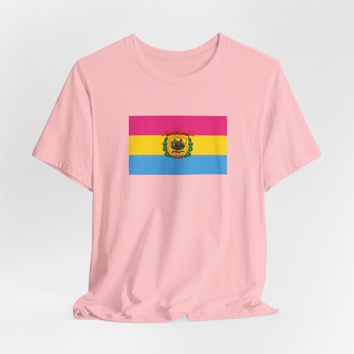 West Virginia Pansexual Pride Flag T-shirt, Several Color Options