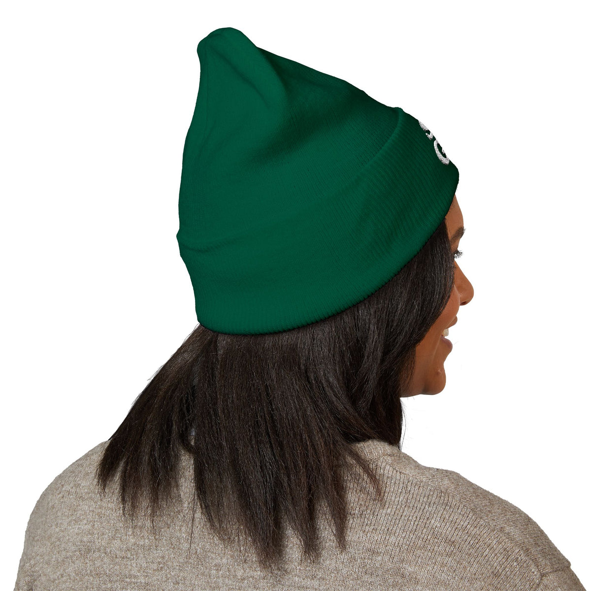 SKI GAY Knit Beanie - white deco