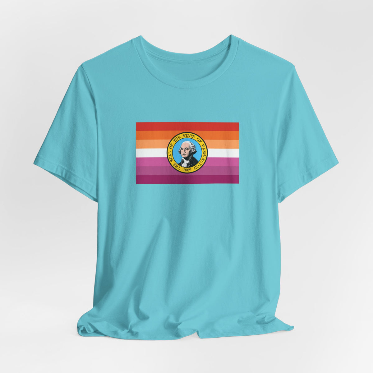 Washington Lesbian Pride Flag T-shirt, Several Color Options