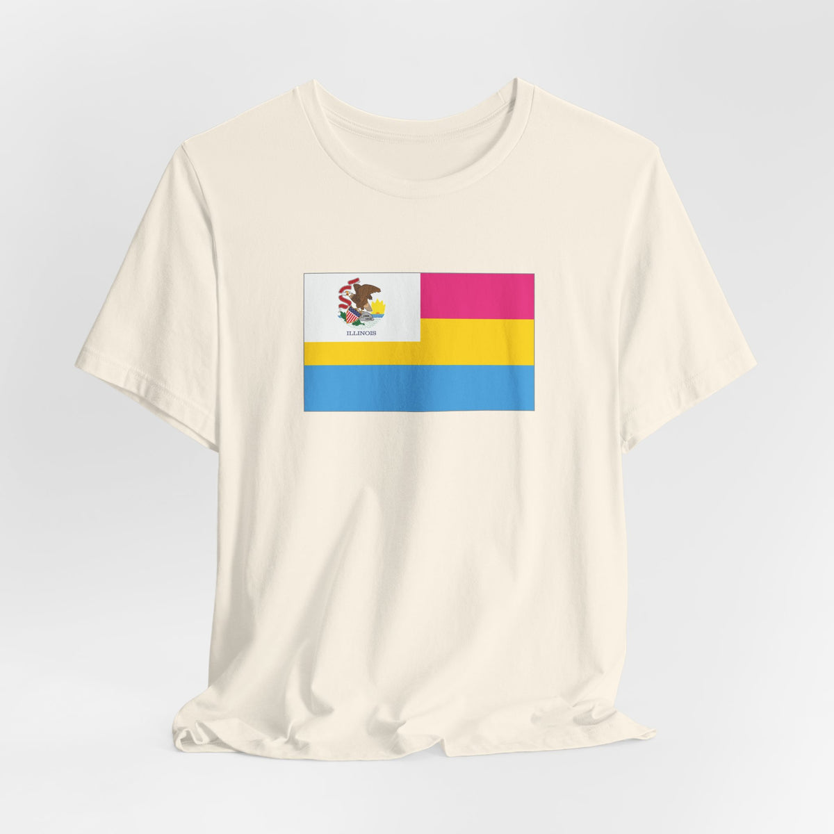 Illinois Pansexual Pride Flag T-shirt, Several Color Options