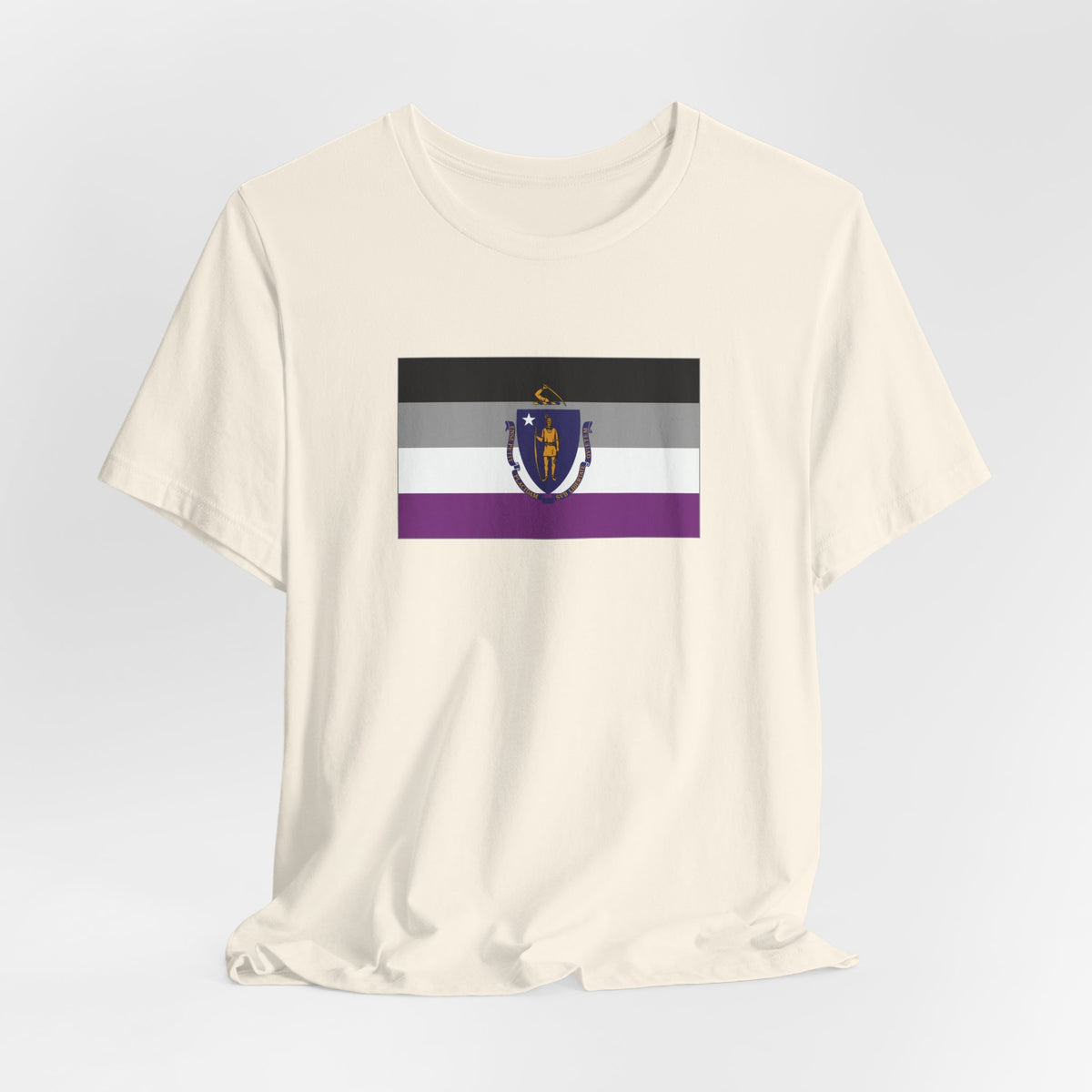 Massachusetts Asexual Pride Flag T-shirt, Several Color Options
