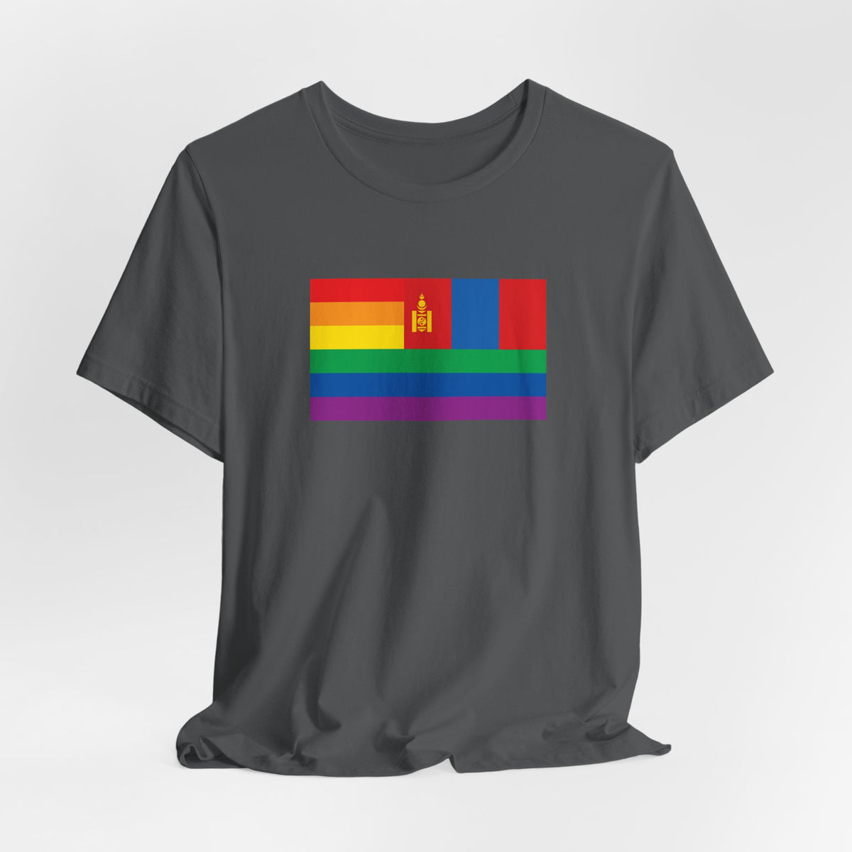 Mongolia Rainbow Pride Flag T-shirt, Several Color Options