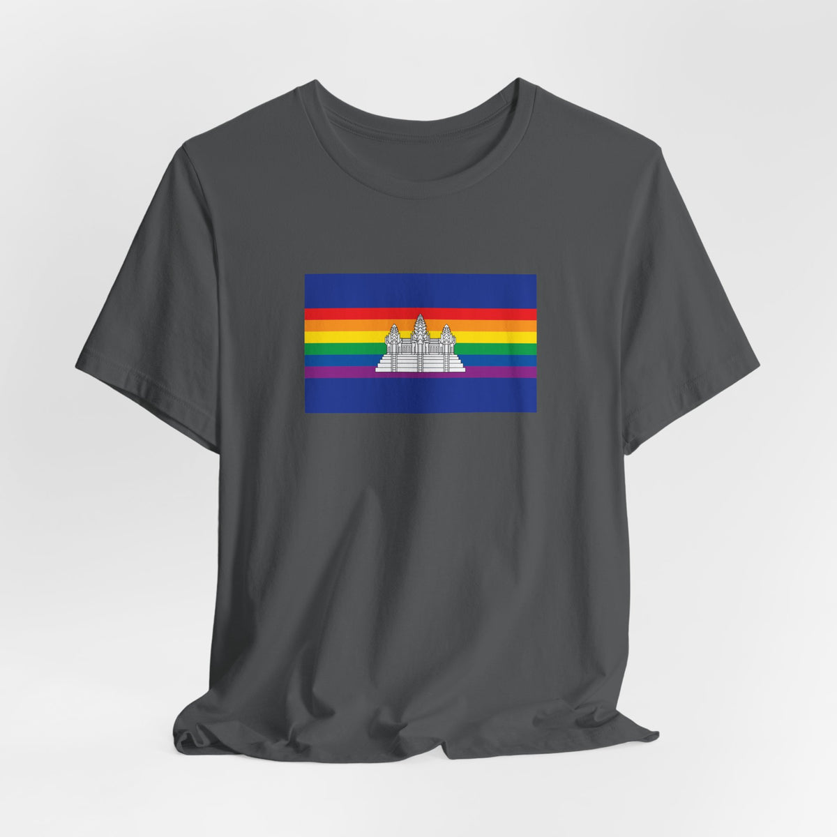 Cambodia Rainbow Pride Flag T-shirt, Several Color Options