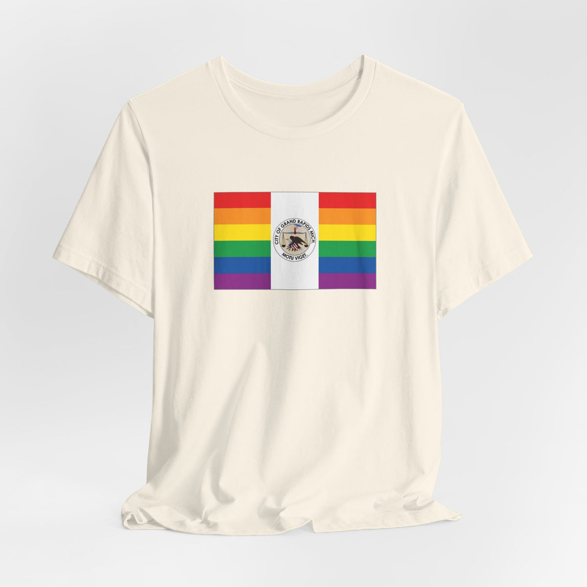 Grand Rapids, Michigan Rainbow Pride Flag T-shirt, Several Color Options