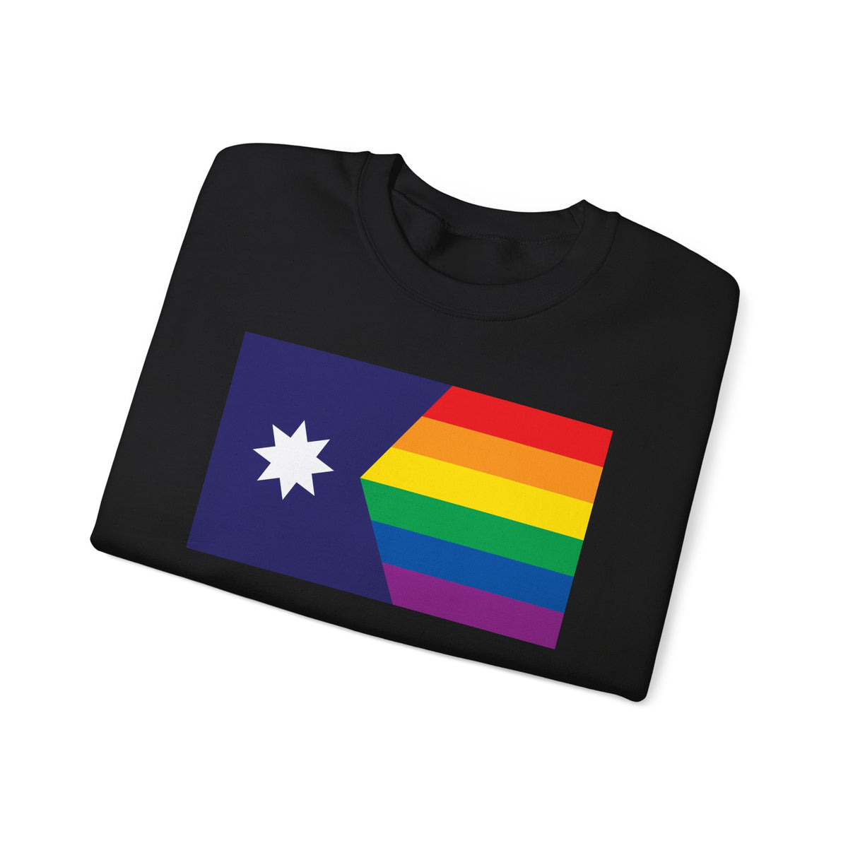 Minnesota Rainbow Pride Flag Unisex Crewneck Sweatshirt, White, Black or Light Pink