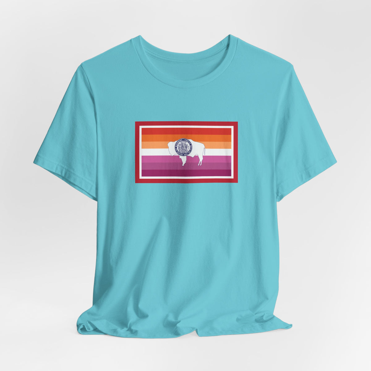 Wyoming Lesbian Pride Flag T-shirt, Several Color Options