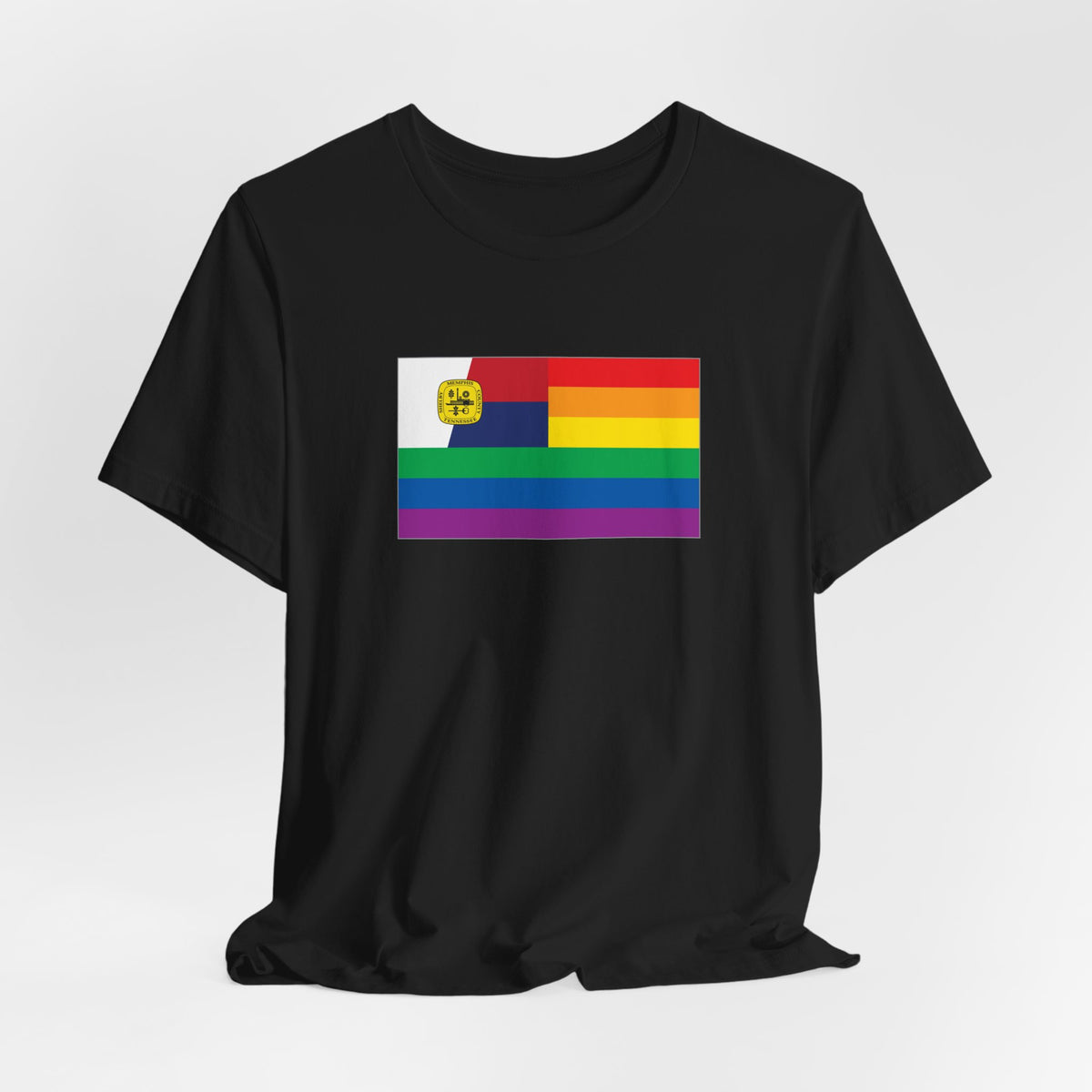 Memphis, Tennessee Rainbow Pride Flag T-shirt, Several Color Options