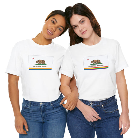 California Rainbow Pride Flag T-shirt, Several Color Options